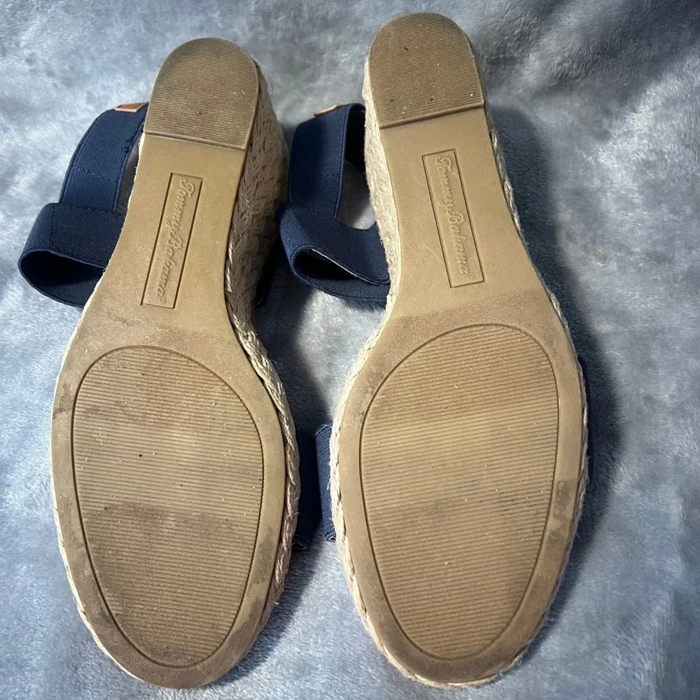 Tommy Bahama Navy Wedge Sandals
